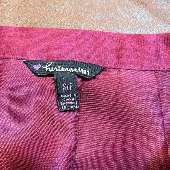 HERITAGE 1981 Wine & Black Lace Skirt Size S - Picture 5 of 6